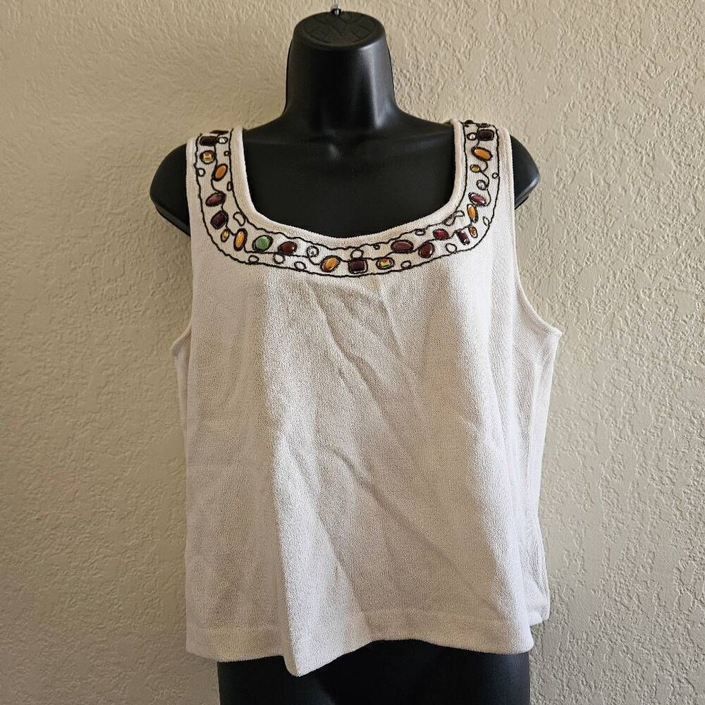 St. John Beaded Knit Shell